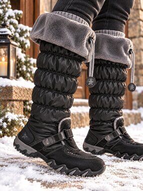 Allrounder Mephisto Namera Waterproof Quilted Puffer Snow Boots 8.5 Après Ski